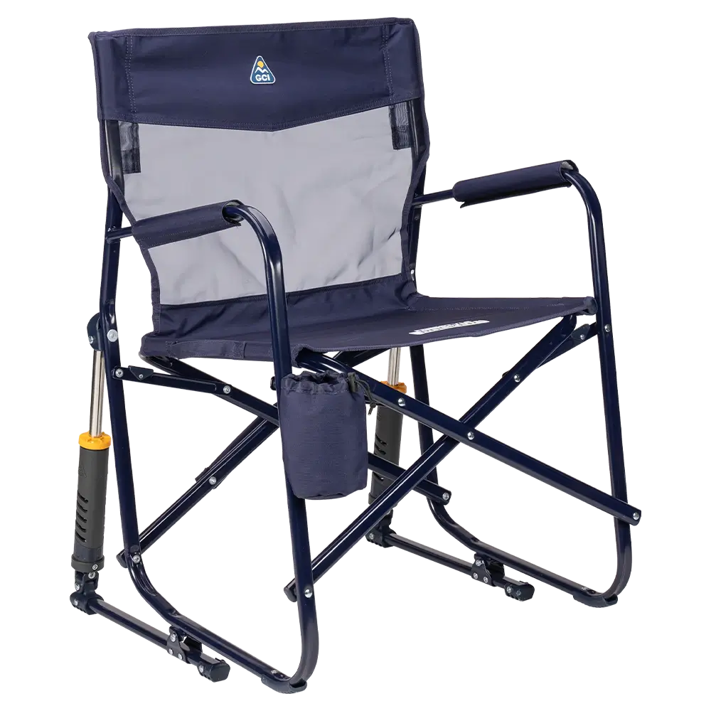 Premium All-Weather Freestyle Rocker Elite - Choice 460 - RoadTrip Rocker Smooth Motion Camp Chair - Rich Blue