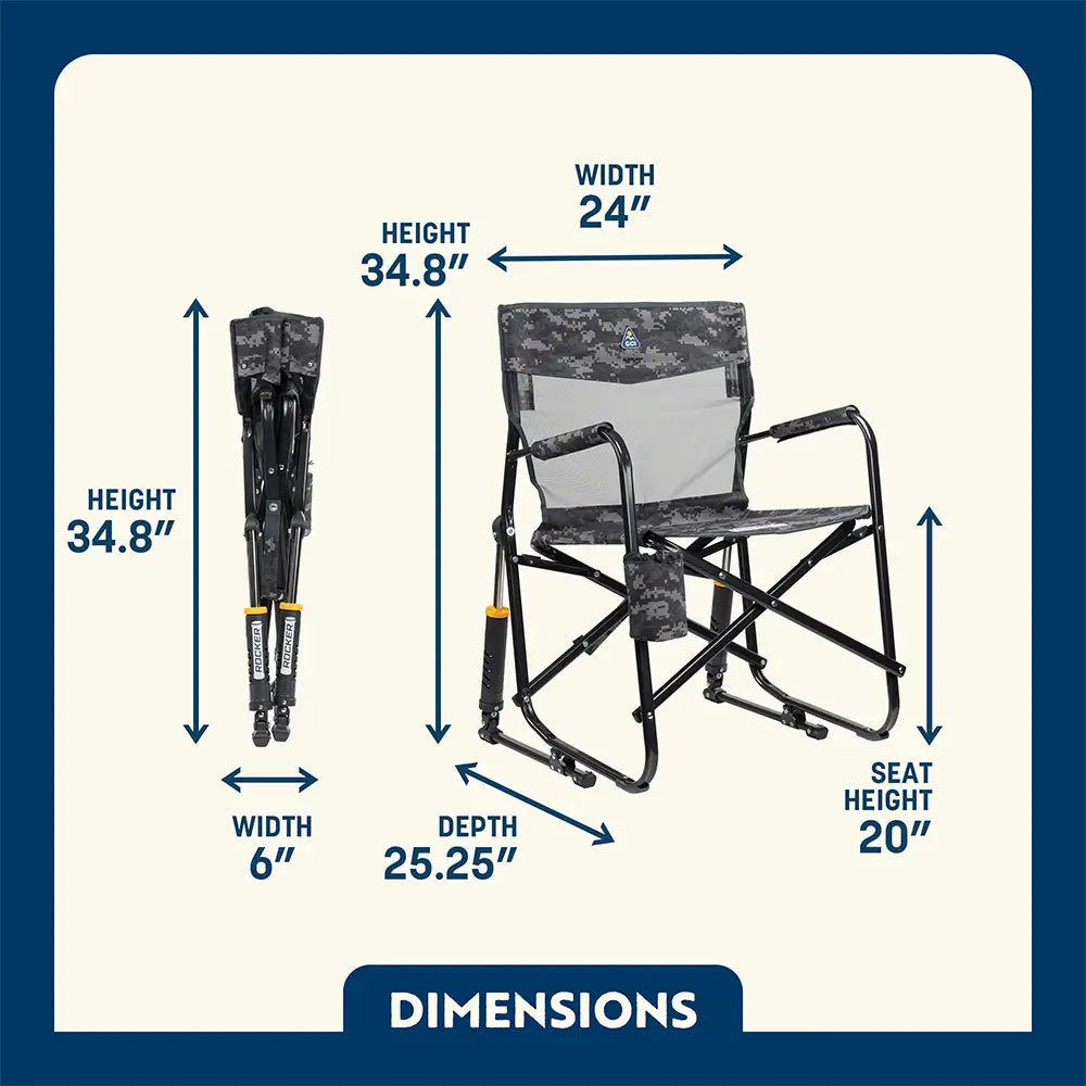 Premium All-Weather Freestyle Rocker Elite - Choice 460 - RoadTrip Rocker Smooth Motion Camp Chair Detail