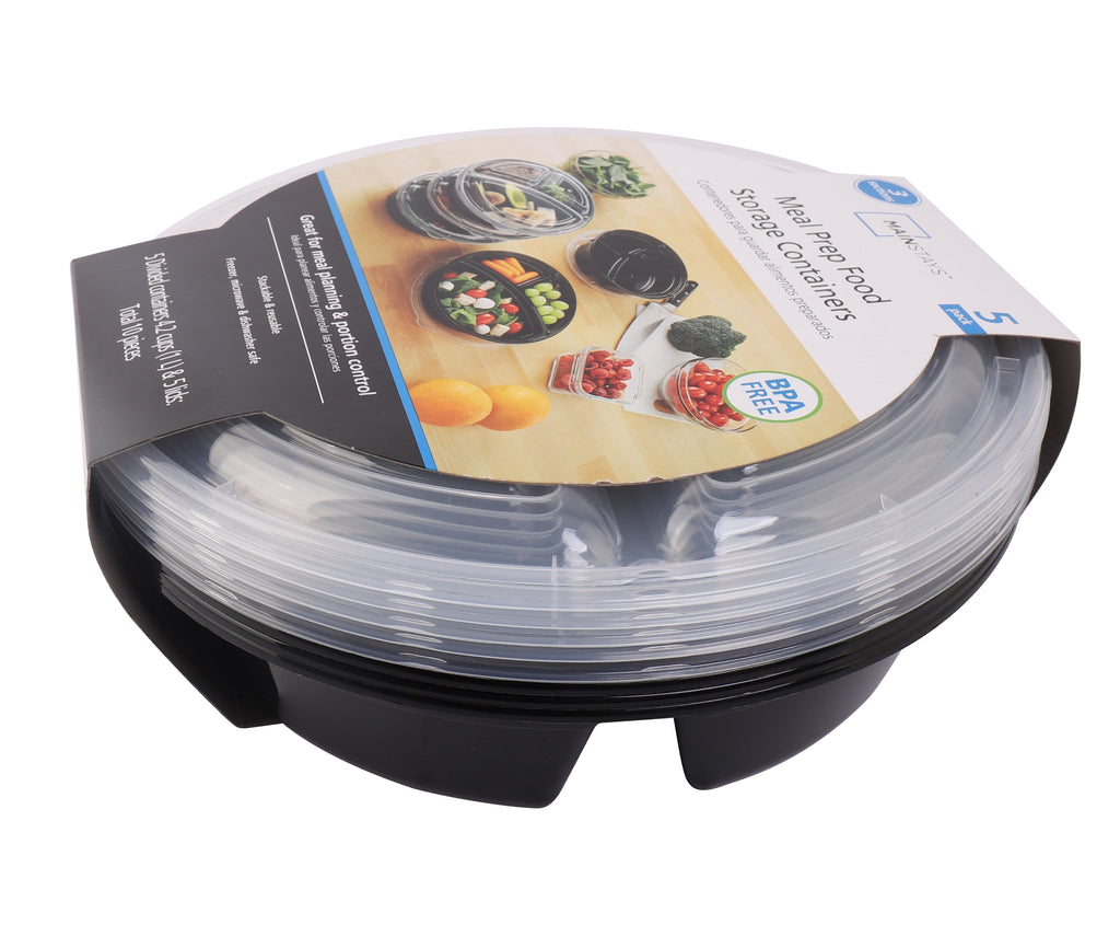 Whimsical Doughnut 5-Pack Round Meal Prep Containers with 3 Compartments and Lids, 1L, BPA-Free, Microwave & Dishwasher Safe, Made for F... - Fun Food Fidget Cookie Squishable Toy Detail