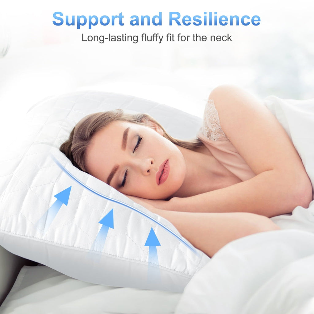 Fluffy Shredded Bed Pillows for Sleeping 2 pack, King Size Cooling Pillows Hotel Quality with Premium Soft Down Alternative Fill for ... - Hotel Quality Plush Sleeping Pillows Detail