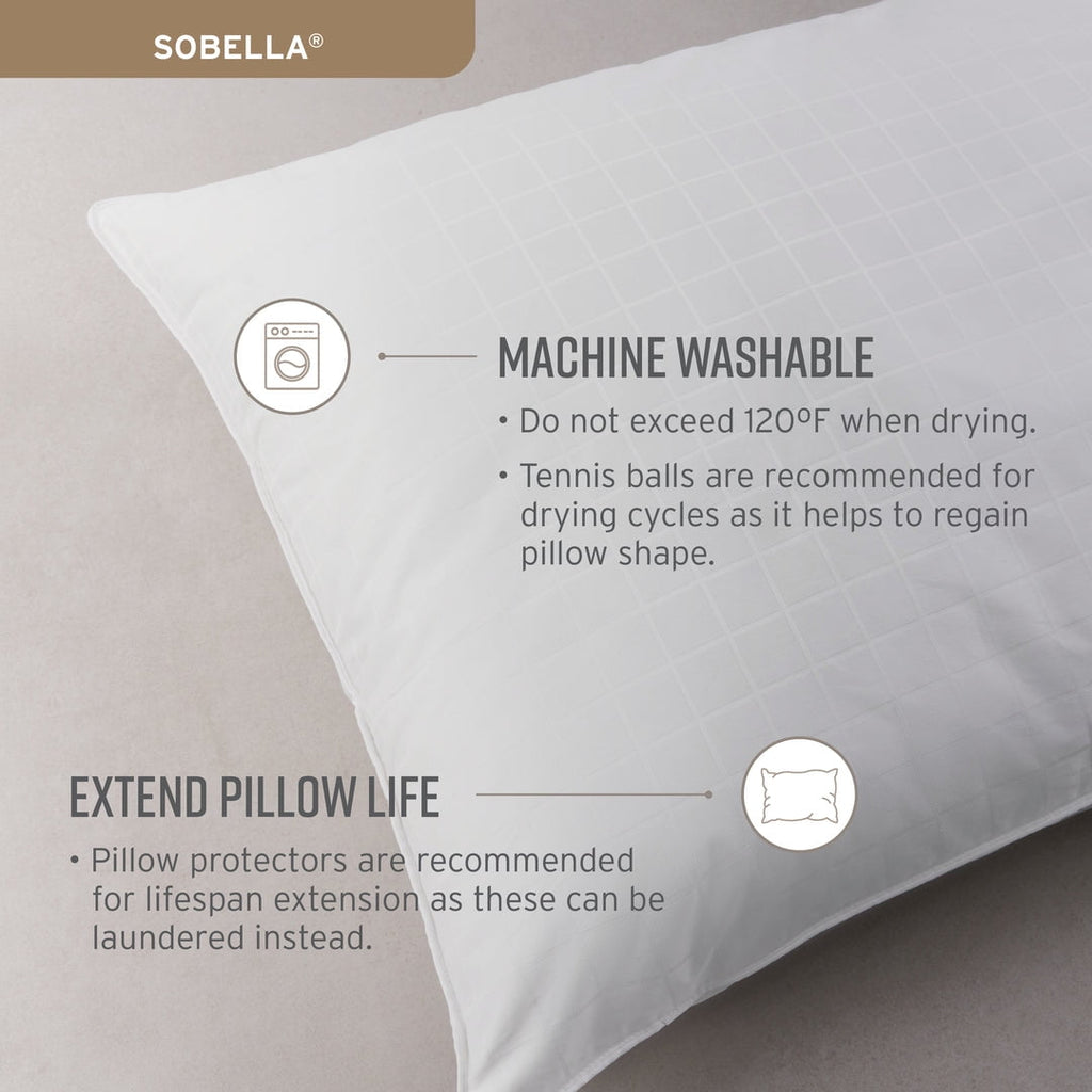 Orthopedic Support So Queen Size Bed Pillow | Side Sleeper Pillow for Adults | , 100% Cotton Case | Soft, Machine Washable Hotel Quality... - Decorative Throw Pillow Cushion for Sofa & Bed Detail