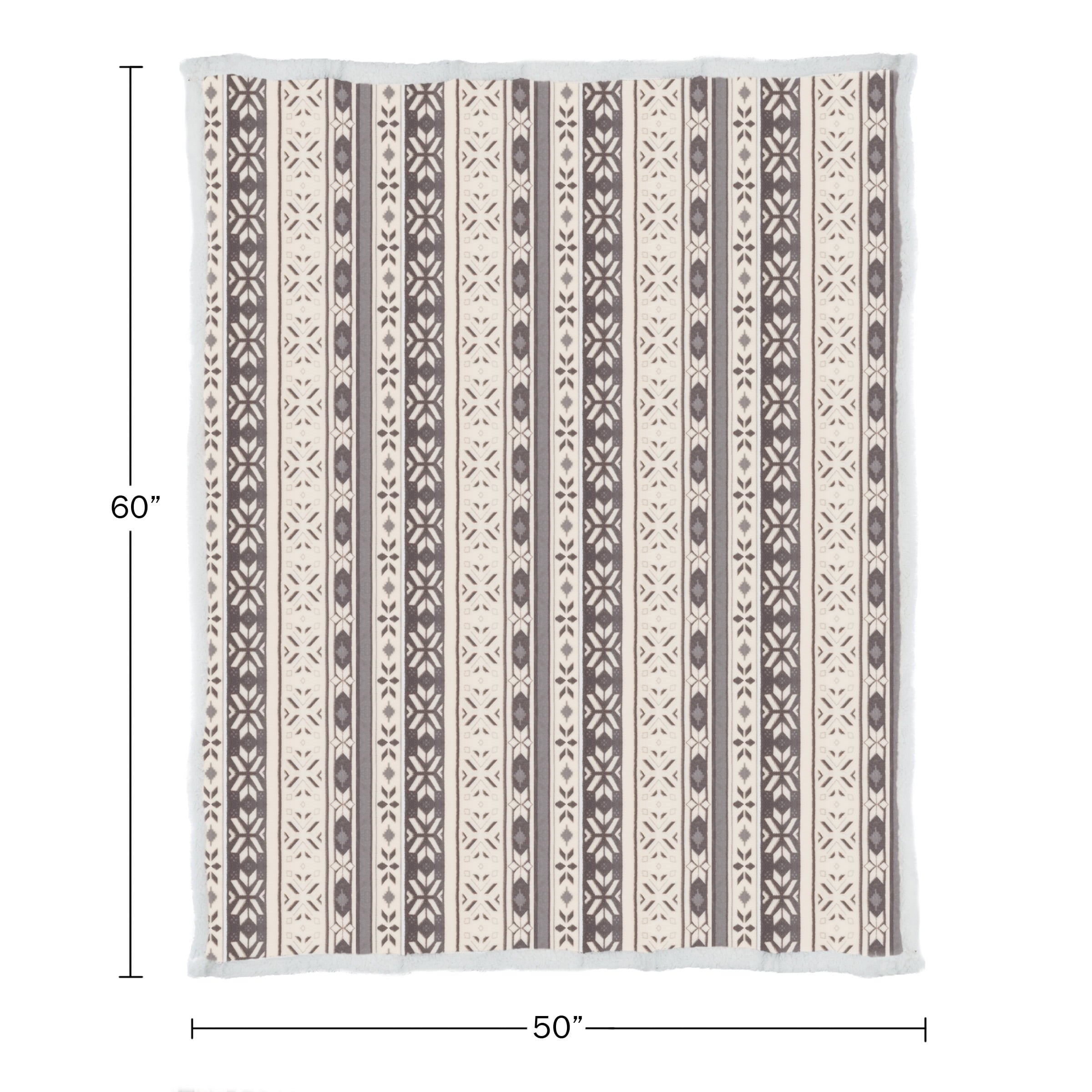 Super Soft Flannel 50x60-Inch Machine Washable Fleece Blanket with Snowflakes - Cozy Fleece Throw Blanket for Couch & Bed Detail