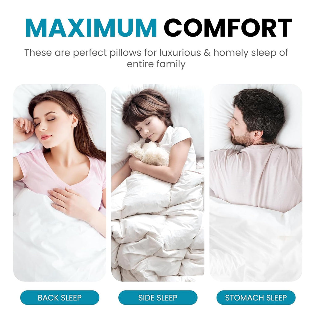 Fluffy Shredded 2-Pack Standard Bed Pillows – Soft, Breathable & Hypoallergenic for Better Sleep - Orthopedic Shredded Foam Bed Pillow Set Detail