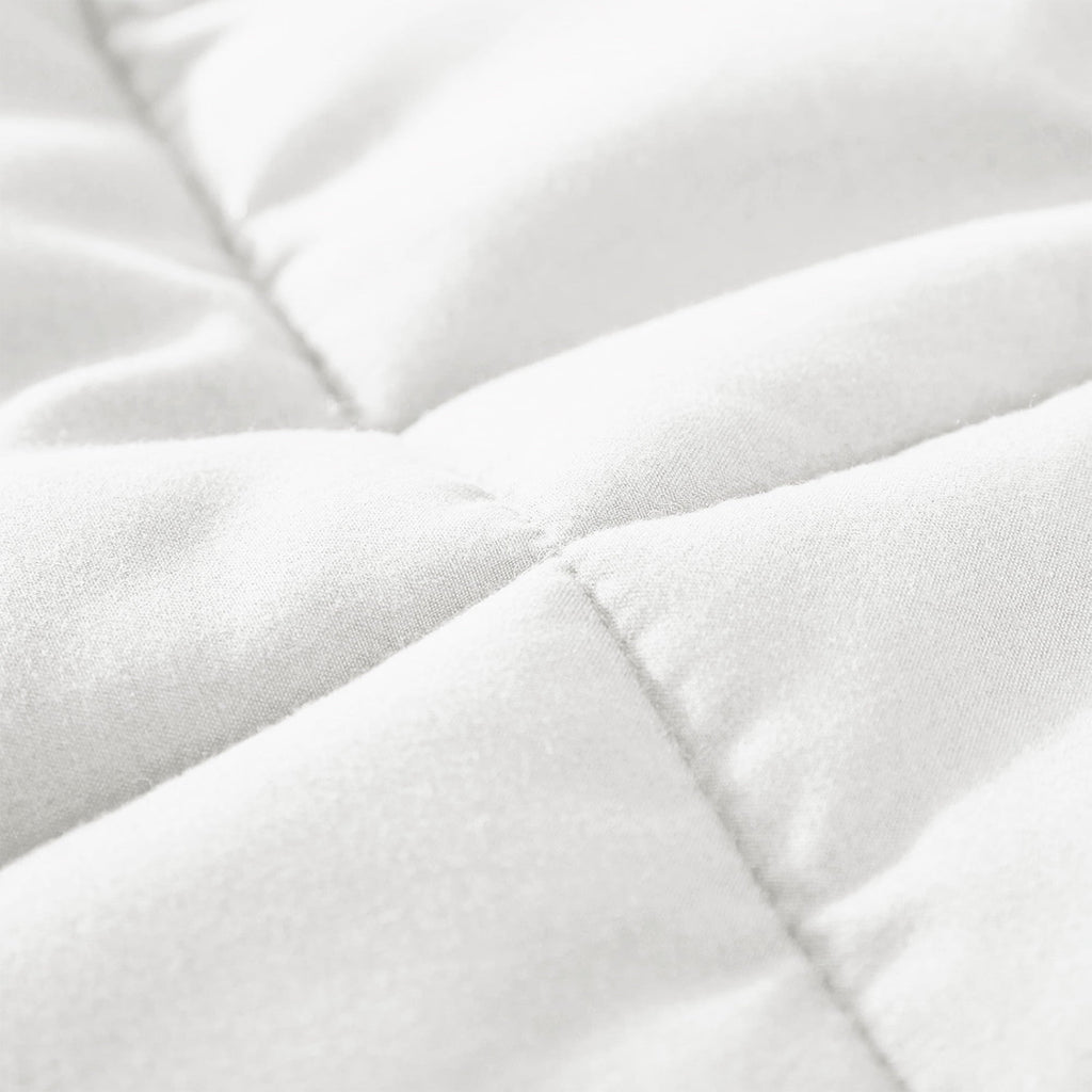 All-Season Queen Comforter Set White, 3-Piece Solid Comforter Duvet Insert with Corner Tabs, Lightweight Bedding Down Alternativ... - Hypoallergenic Ultra-Fluffy Quilt for Winter Detail