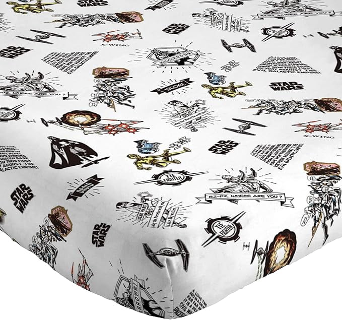Ultra-Soft T-Shirt Comic 3 Piece Twin Size Bed Sheets Set - Disney Space Theme Bedding - Premium Ultra-Soft Pillowcase Pair for Sleeping Detail