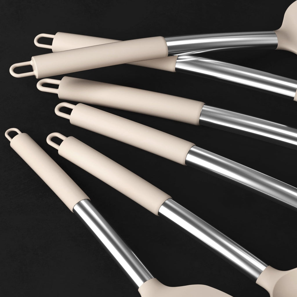 Non-Stick Safe Silicone Cooking Utensils Set - Heat Resistant Silicone Kitchen Utensils for Cooking, Kitchen Utensil Spatula Set,BPA... - Durable Turner & Ladle Utensil Set for Home Chefs Detail