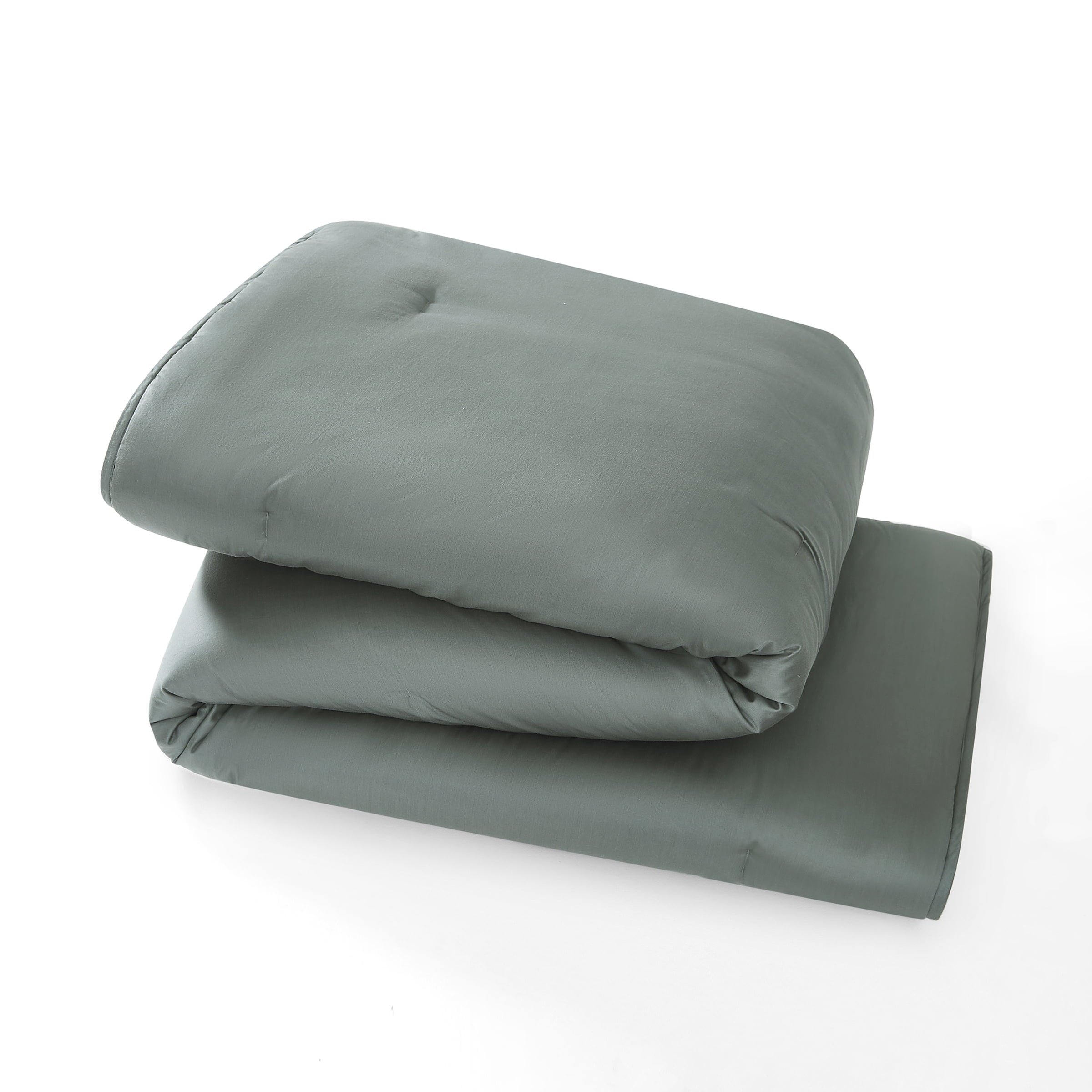 All-Season 3-Piece 400 Thread Count Flag Stone Green Cotton Lyocell Blend Comforter Set, Adult King - All-Season Down Alternative Comforter Insert Detail