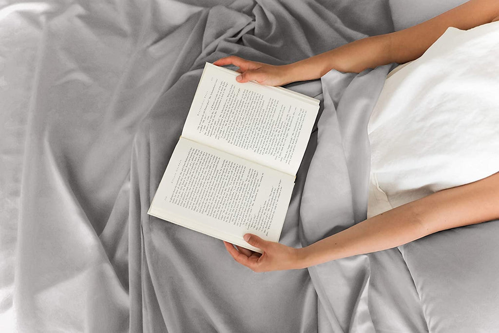 Breathable Luxury 4-Piece 400 Thread Count Cotton Sheet Set - King Size 100% Cotton Sateen Bed Sheets Fits 18"-24" Mattresse... - Luxury Bed Sheet Set with Deep Pockets Detail