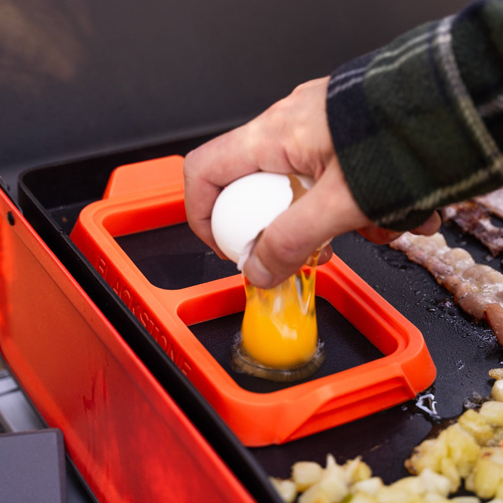 Chef-Quality Silicone Egg Ring Tray Set with Heat-Resistant Handles, 2-Piece - Multi-Purpose Hand Tool for Daily Meal Prep Detail