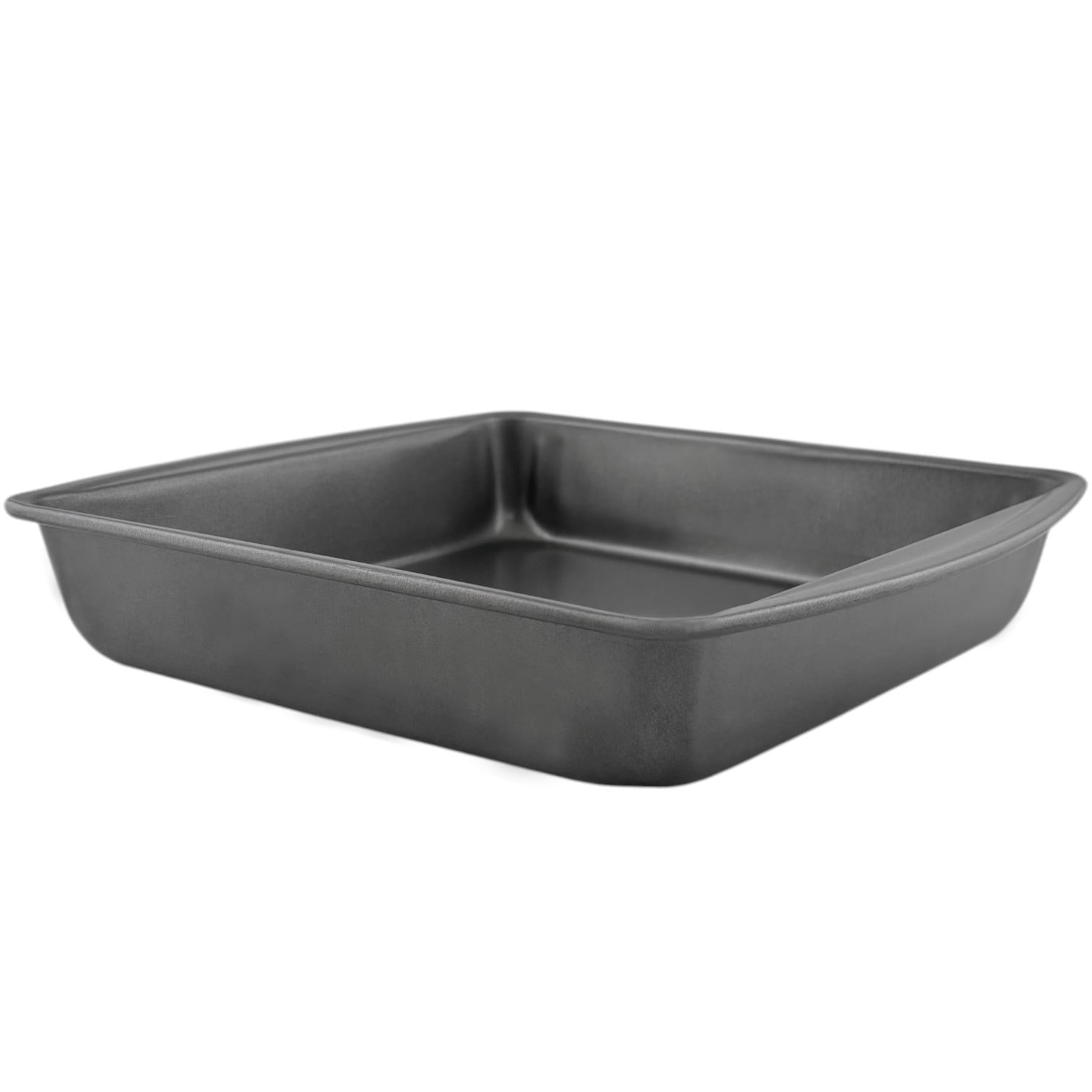 Innovative 9" x 9" x 2" Nonstick Square Cake Pan, Gray - Premium Stainless Steel Garlic Presser & Peeler Detail