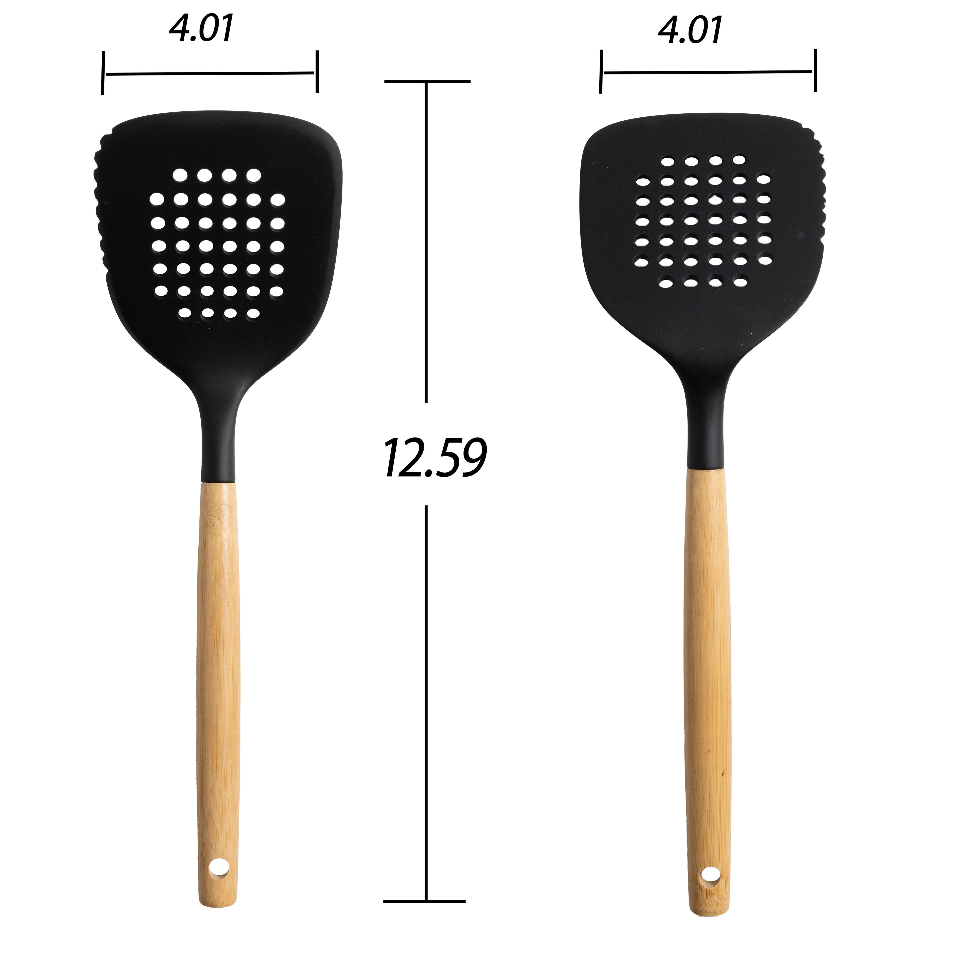 Heavy Duty Kitchen and Cooking Utensil Turner, 13" L, Black - Heavy Duty Stainless Steel Kitchen Shears Detail