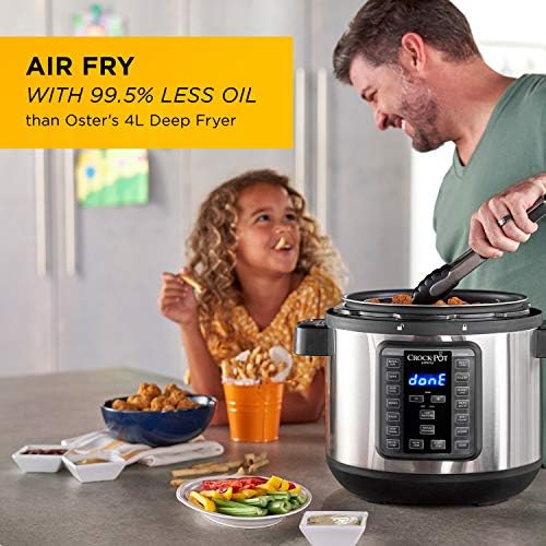 Speed-Cooking Crock-Pot Express Crisp 8 Quart 10-in-1 Pressure Cooker S06F - Smart Multi-Functional Electric Pressure Cooker Detail