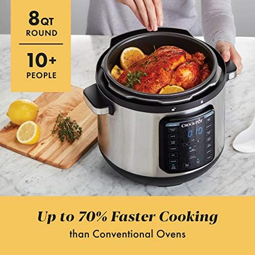 Smart Digital Crock-Pot 8 Quart Express Crock Multi-Use Pressure Cooker S05K - Digital Pressure Cooker with Multi-Safety Protection Detail