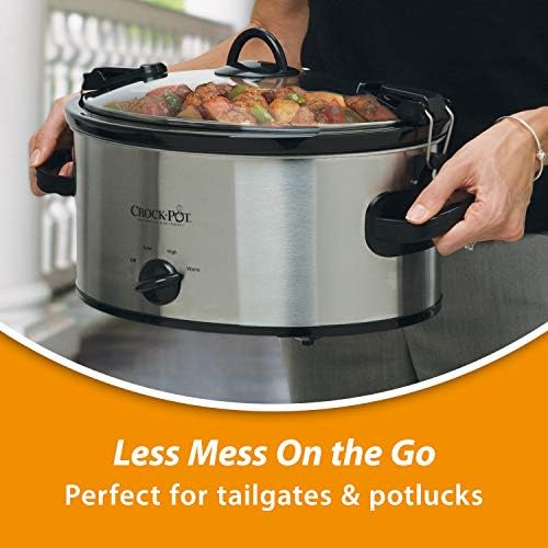 Digital Control Crock-Pot Cook & Carry 6 Quart Portable Slow Cooker S07N - Large Capacity Electric Stew Pot & Slow Cooker Detail