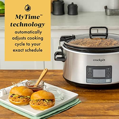 Triple-Insulated Crock-Pot 7 Quart Portable Programmable Slow Cooker with Timer S27U - Large Capacity Electric Stew Pot & Slow Cooker Detail