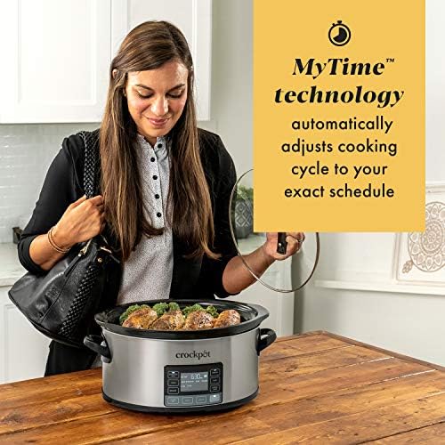 Triple-Insulated Crock-Pot MyTime 6 Quart Programmable Slow Cooker S08D - Digital Crock Pot Slow Cooker for Family Meals Detail