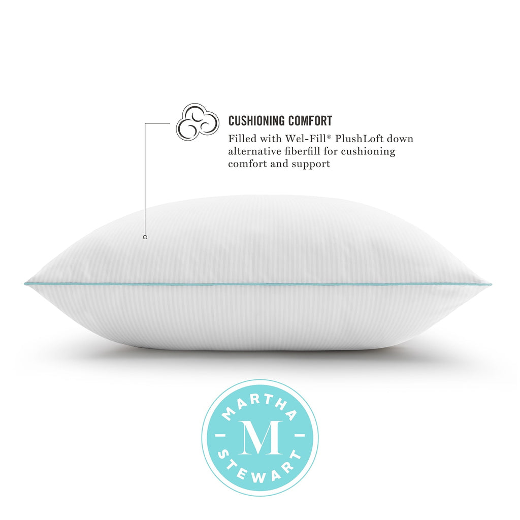 Fluffy Shredded Classic Stripe Bed Pillows Standard / Queen Size Set Of 2, Enhanced Loft Plush Pillow for All Sleep Positions, 20" x ... - Decorative Throw Pillow Cushion for Sofa & Bed Detail