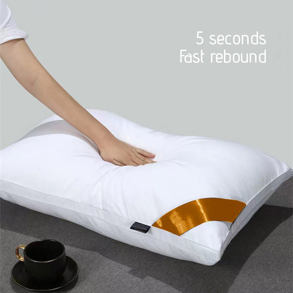 Ergonomic Memory Foam Pillows Set of 2 - White Pillows 2 Pack Hotel Quality Bed Pillows for Sleeping Soft and Supportive Pillows for Side, ... - Orthopedic Shredded Foam Bed Pillow Set Detail