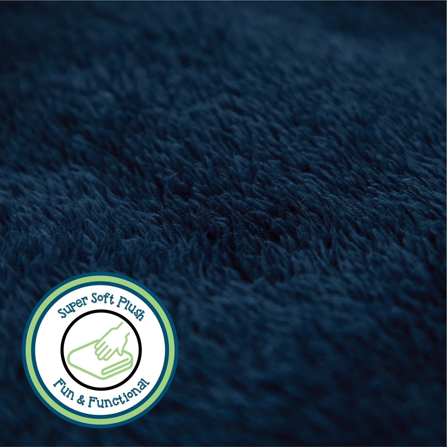 Cozy Fleece Soft, Navy Blue, Oversized, Fuzzy, Throw Blanket for Kids, 72 x 50 inches - Super Soft Reversible Sherpa Flannel Blanket Detail