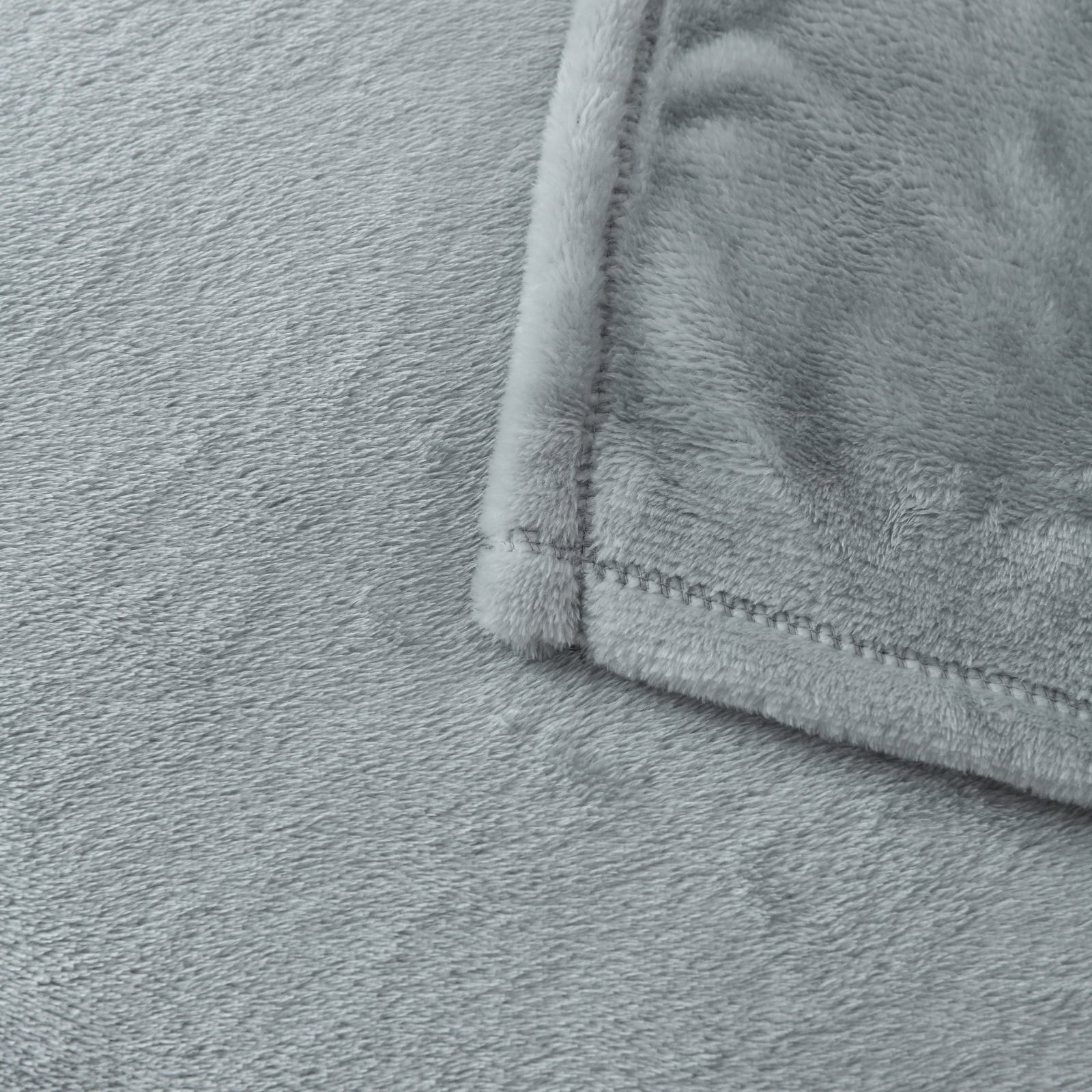 Cozy Fleece Super Soft Plush Blanket, Gray, Twin, Adult/Teen - Luxury Knitted Decorative Throw Blanket with Fringes Detail