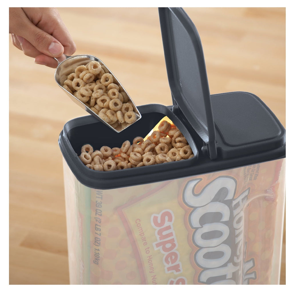 Whimsical Doughnut Plastic Cereal Dispenser with Lid, 32 Cup Airtight Cereal Storage Container for Pantry Organization and Dry Foo... - Fun Food Fidget Cookie Squishable Toy Detail