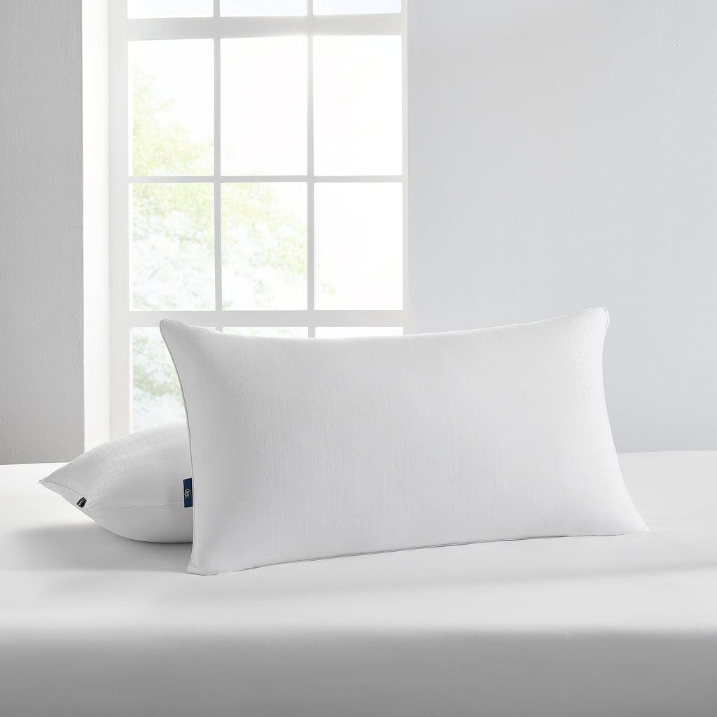 Decorative Plump Won't Go Flat Bed Pillow, King, 2 Pack - Hotel Quality Plush Sleeping Pillows Detail