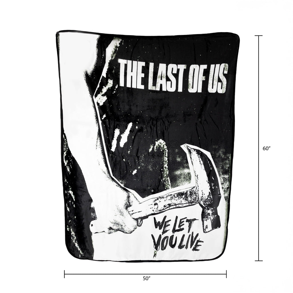 Lightweight Warm Black and White Polyester Throw Blanket, 50" X 60" - Cozy Fleece Throw Blanket for Couch & Bed Detail