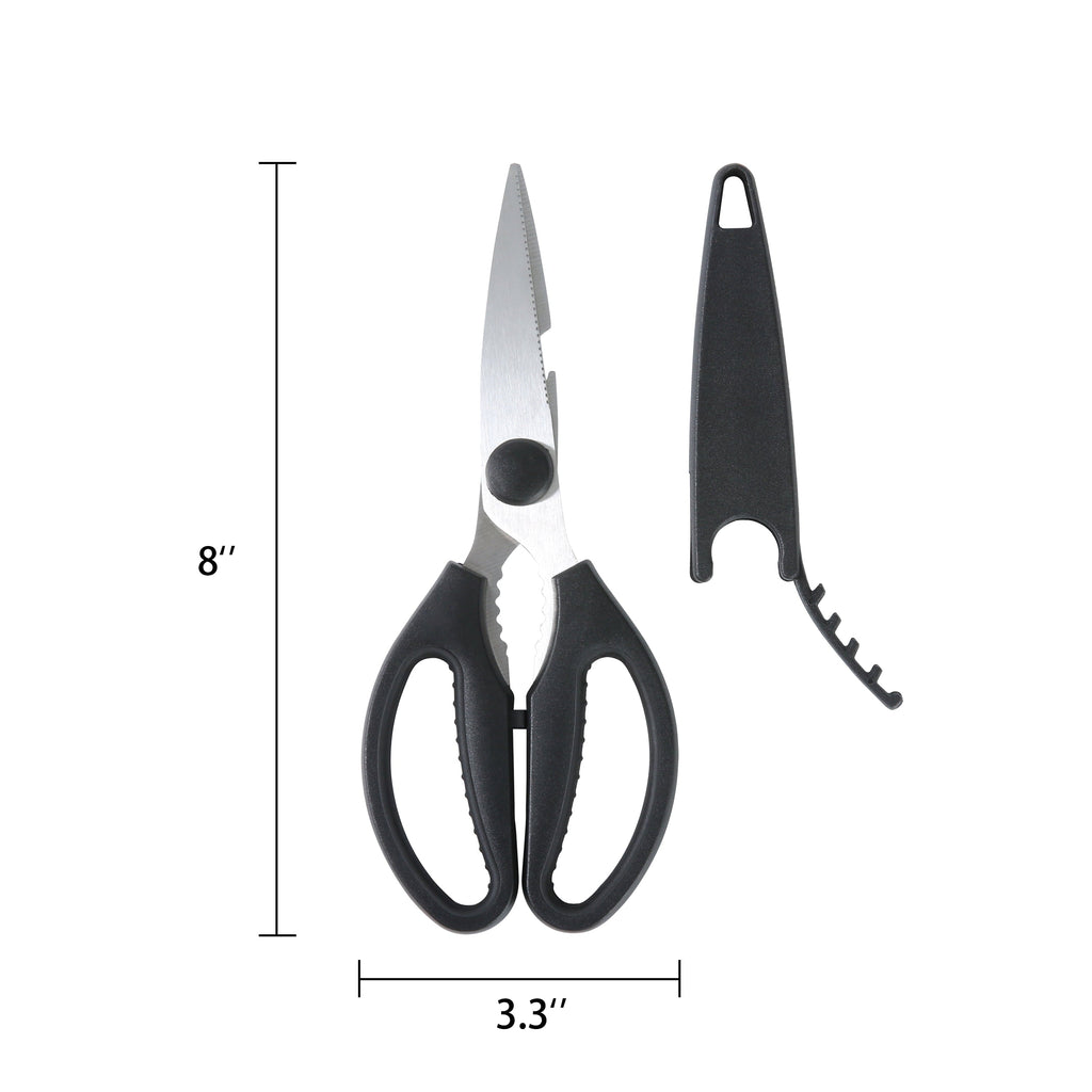Time-Saving Stainless Steel Multi-Purpose Kitchen Shears with Grip 1 Each - Kitchen Gadget Tool for Quick Food Prep Detail