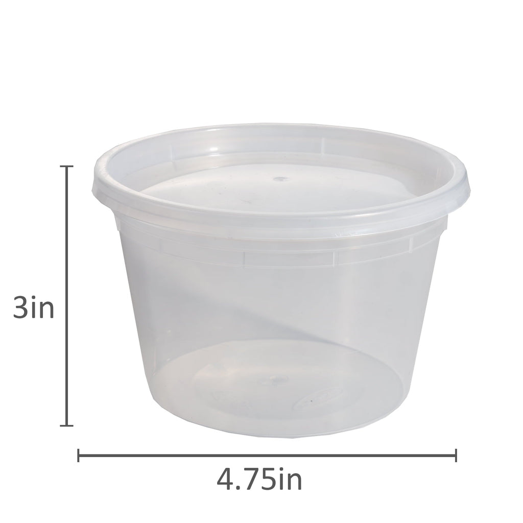 Whimsical Doughnut 40 Piece 16oz Plastic Deli Container, Ideal Use for Meal Prep and Batch Cooking - Playful Star & Heart Shaped Geometric NeeDoh Detail