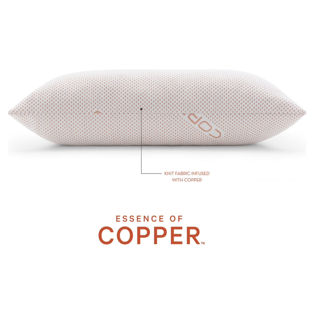 Ergonomic Memory Foam Luxury Knit Bed Pillow 2 Pack, Standard/Queen, Polyester - Orthopedic Shredded Foam Bed Pillow Set Detail