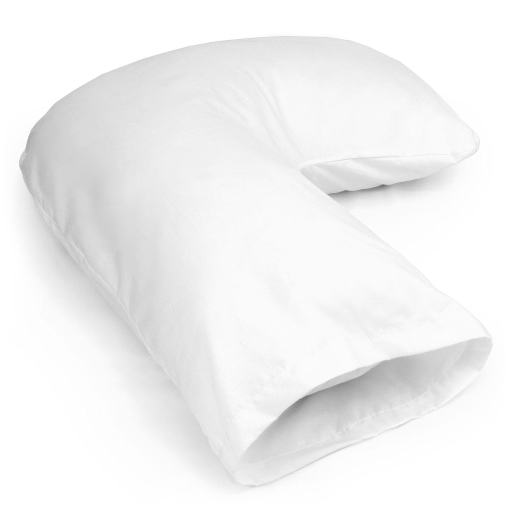 Ergonomic Memory Foam Hugg-A-Pillow 17" x 22" Bed Pillow White 554-7915-1900 - Orthopedic Shredded Foam Bed Pillow Set Detail