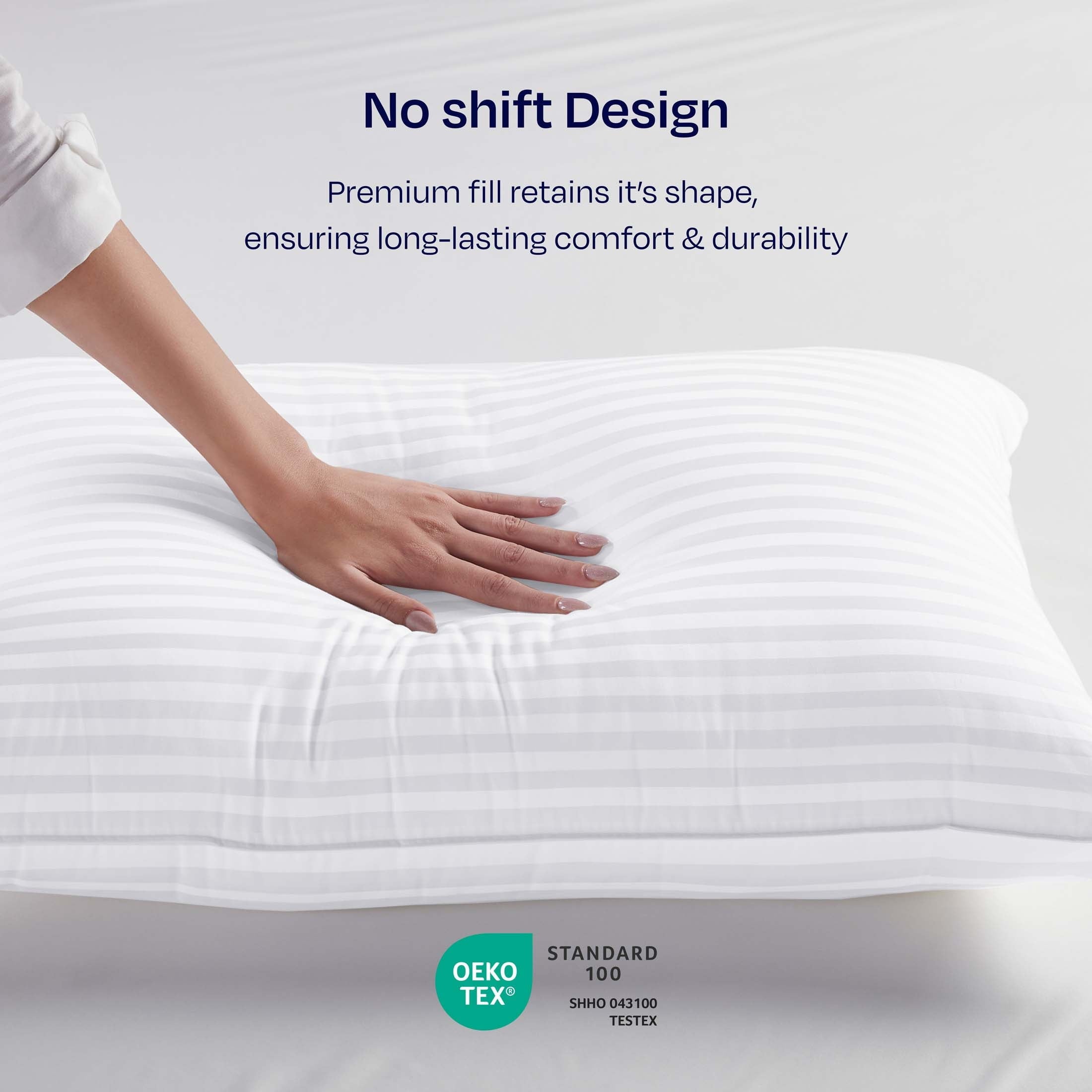 Decorative Plump 2-Pack Comfort Bed Pillows Standard size set of 2 for Sleeping, Pillows, for Back, Stomach or Side Sleepers, 20 x 26 ... - Ergonomic Memory Foam Pillow for Neck Pain Support Detail
