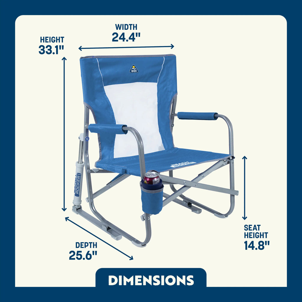 Heavy-Duty Freestyle Beach Rocker - Choice 712 - Heavy-Duty Kickback Rocker with Beverage Holder Detail