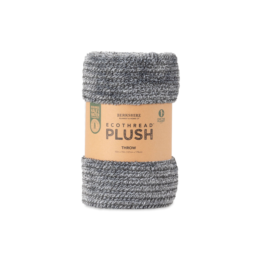 Lightweight Warm Plush Textured Heathered Soft Oversized Throw Blanket, Gray - Lightweight Plush Warm Blanket for All Seasons Detail
