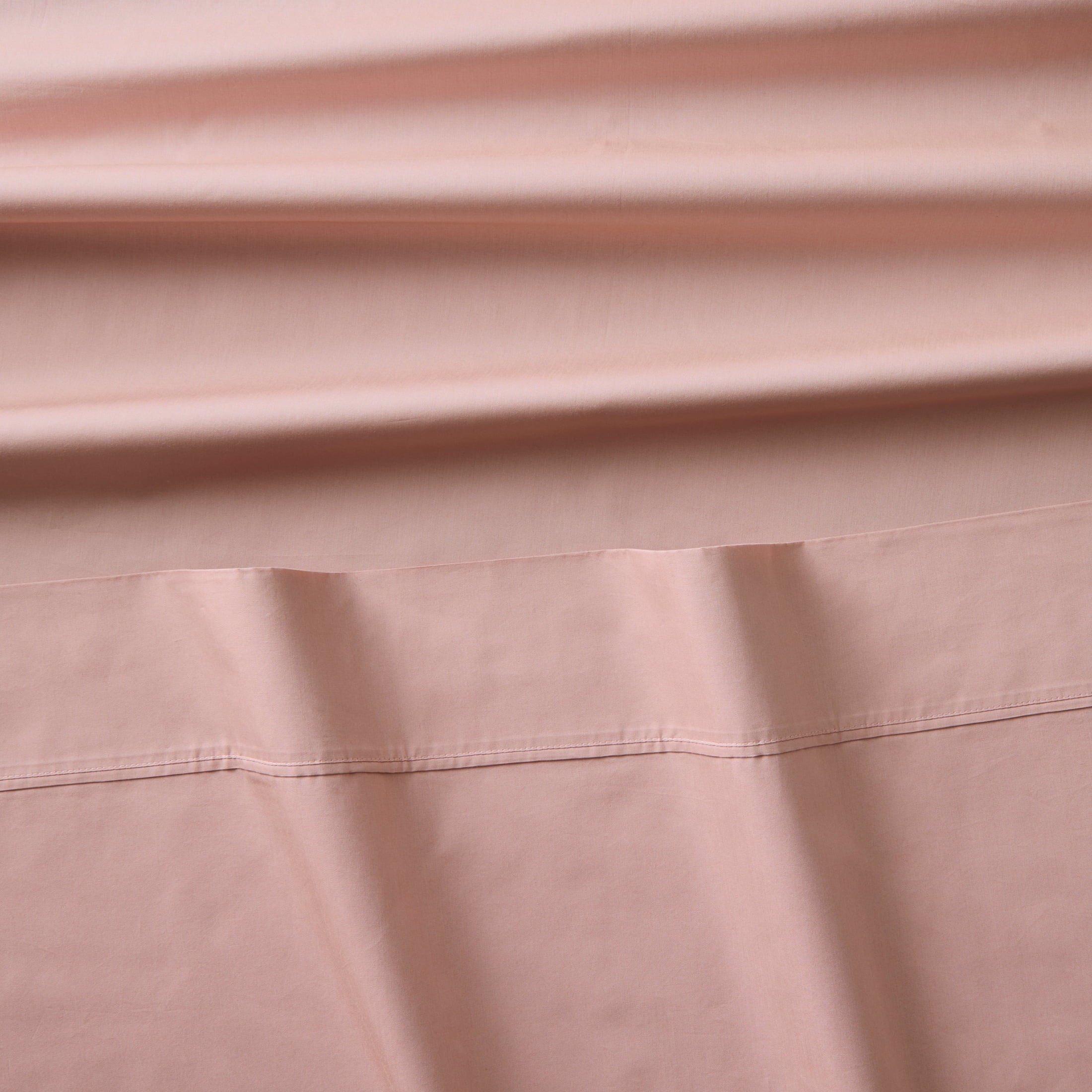 Premium Egyptian Cotton 300 Thread Count Cotton Percale 3-Piece Antique Blush Bed Sheet Set, Twin - Cooling Hotel Quality Bedding Sheets and Pillowcases Detail