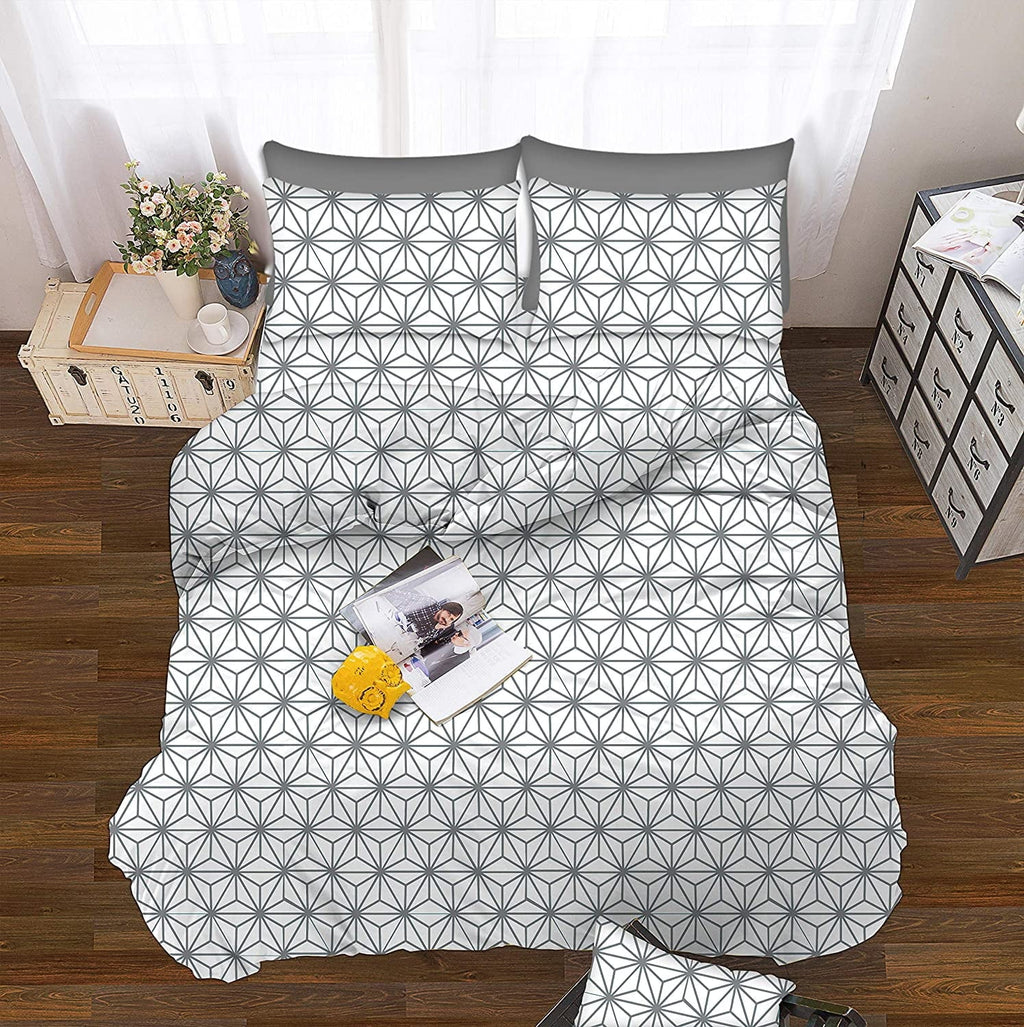 Ultra-Soft Bed Sheets Full Gray Texture/Embroidery 1500 Thread Count Microfiber - Luxury Bed Sheet Set with Deep Pockets Detail