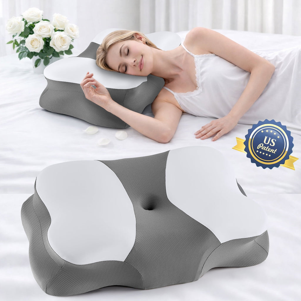 Orthopedic Support Memory Foam Cervical Pillow for Sleeping Support - Orthopedic Bed Pillow for Neck, Shoulder Pain Relief, Adults, Side... - Decorative Throw Pillow Cushion for Sofa & Bed Detail