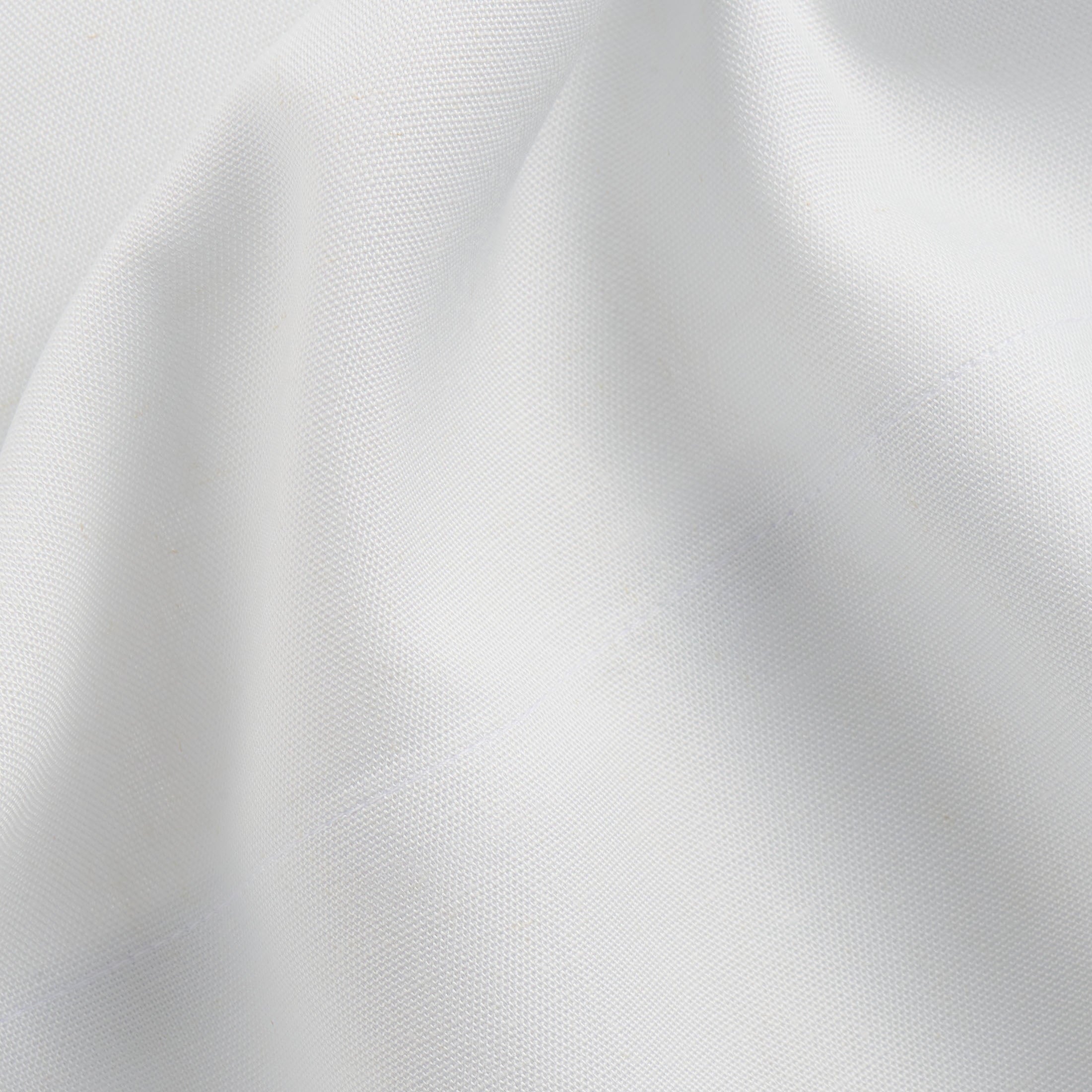 Breathable Luxury 4-Piece White Lyocell & Linen Blend Percale Bed Sheet Set, Queen - Premium Ultra-Soft Pillowcase Pair for Sleeping Detail