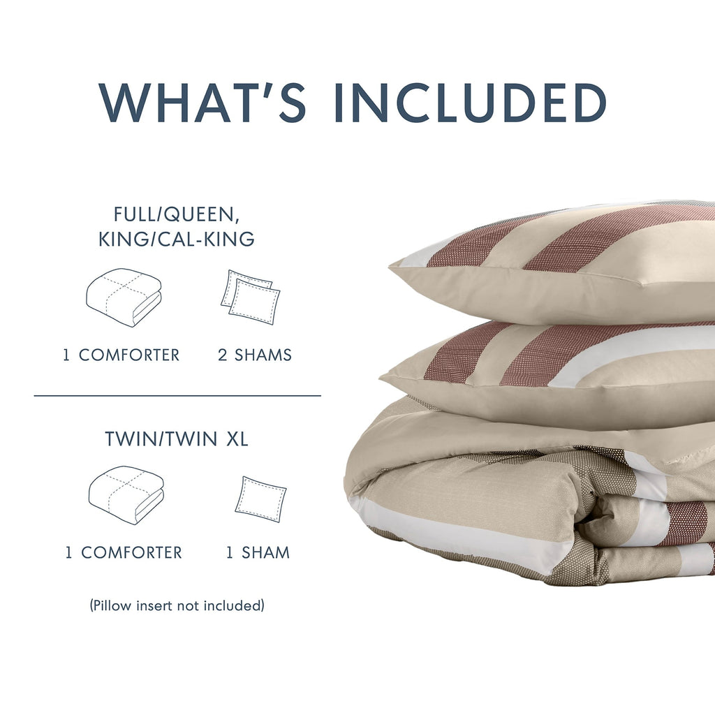 Heavyweight Warmth 2-Piece Comforter Sets, Reversible Striped Comforter Set for Dorm, Lightweight All Season Bedding Set with Pillow Sha... - Hypoallergenic Ultra-Fluffy Quilt for Winter Detail