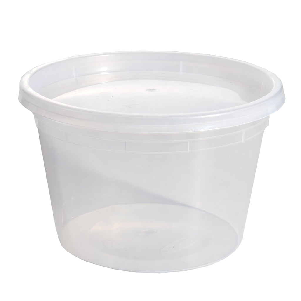 Whimsical Doughnut 40 Piece 16oz Plastic Deli Container, Ideal Use for Meal Prep and Batch Cooking - Playful Star & Heart Shaped Geometric NeeDoh Detail
