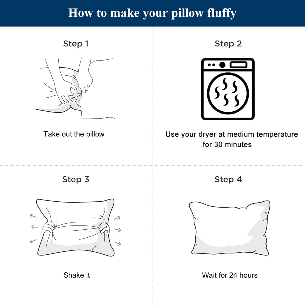 Fluffy Shredded Bed Pillows 2 Pack Down Alternative Pillows for Bed Queen Size Set of 2 Soft Hotel Collection Gusseted Cooling Pillow... - Orthopedic Shredded Foam Bed Pillow Set Detail