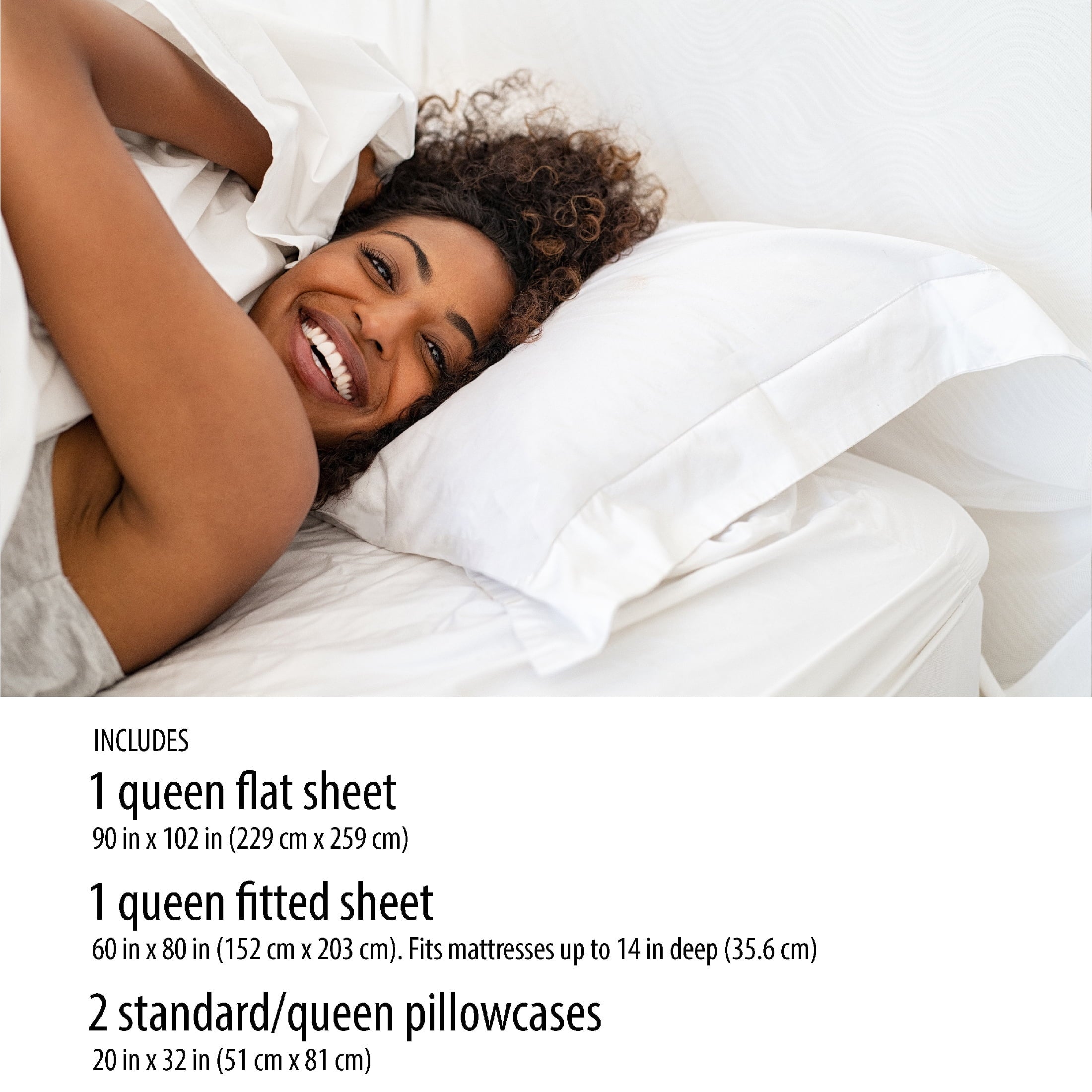 Breathable Luxury Microfiber Bed Sheet Set, Queen, Rich Black, 4 Piece - Breathable Egyptian Cotton Flat & Fitted Sheets Detail