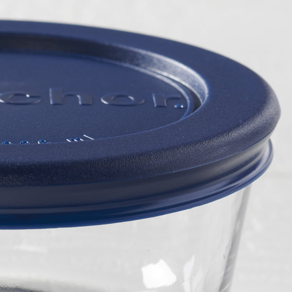 Whimsical Doughnut Glass Food Storage Containers with Lids, 1 Cup Round, Set of 4 - Deliciously Soft Cupcake Sensory Glob Detail