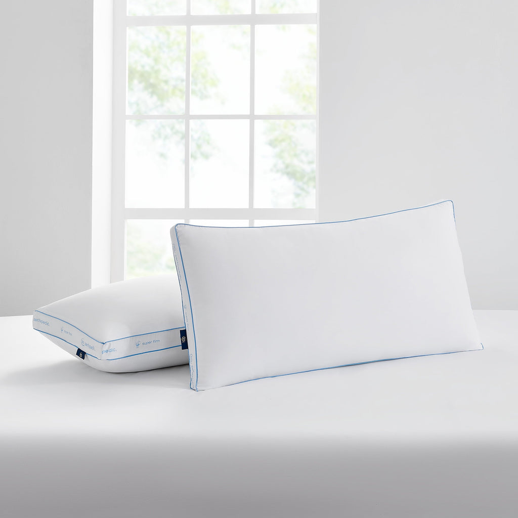 Fluffy Shredded pedic Extra Firm Bed Pillow, King, 2 Pack, Hypoallergenic - Decorative Throw Pillow Cushion for Sofa & Bed Detail