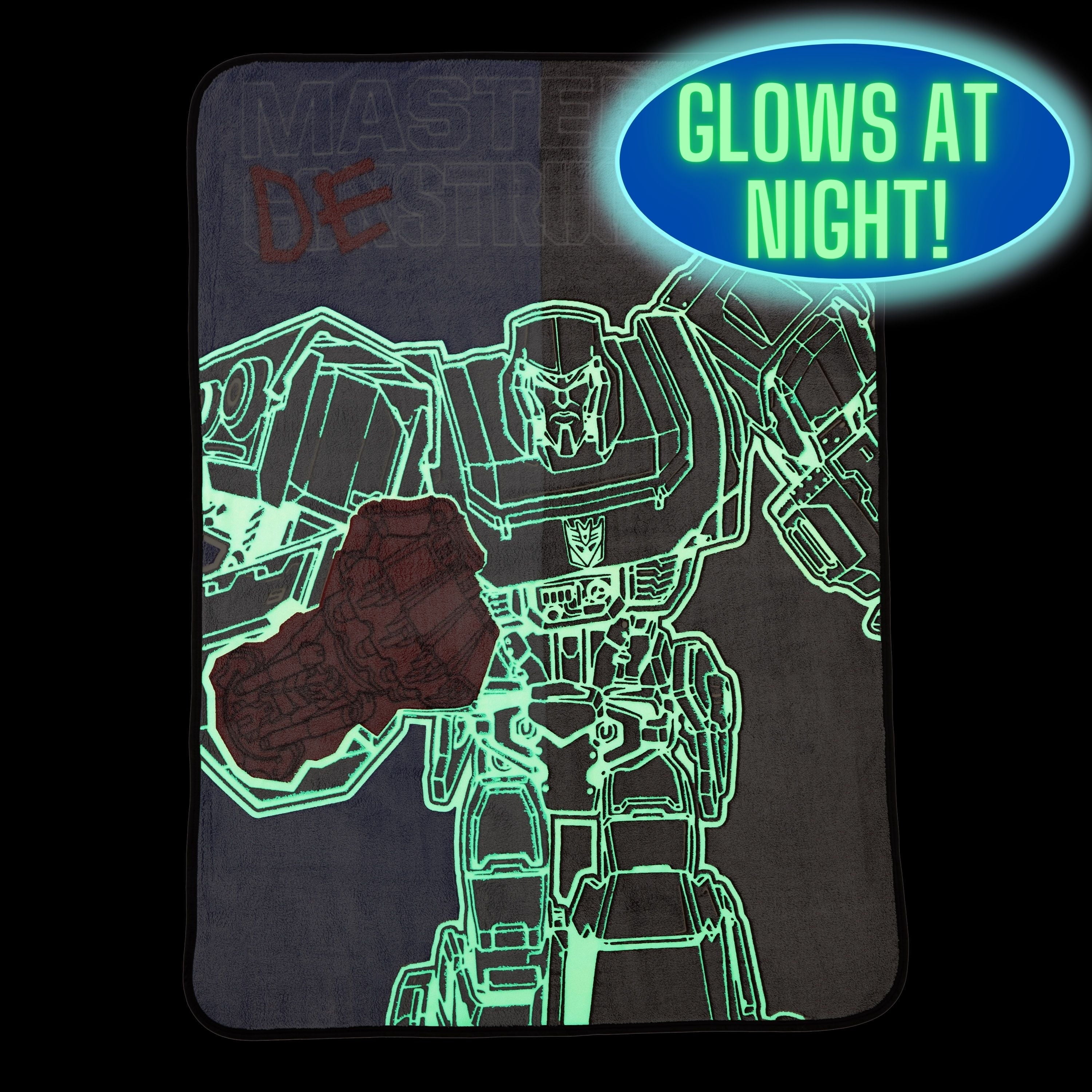 Lightweight Warm Kids Fleece Throw Blanket, 46x60, Glows-In-The-Dark - Lightweight Plush Warm Blanket for All Seasons Detail