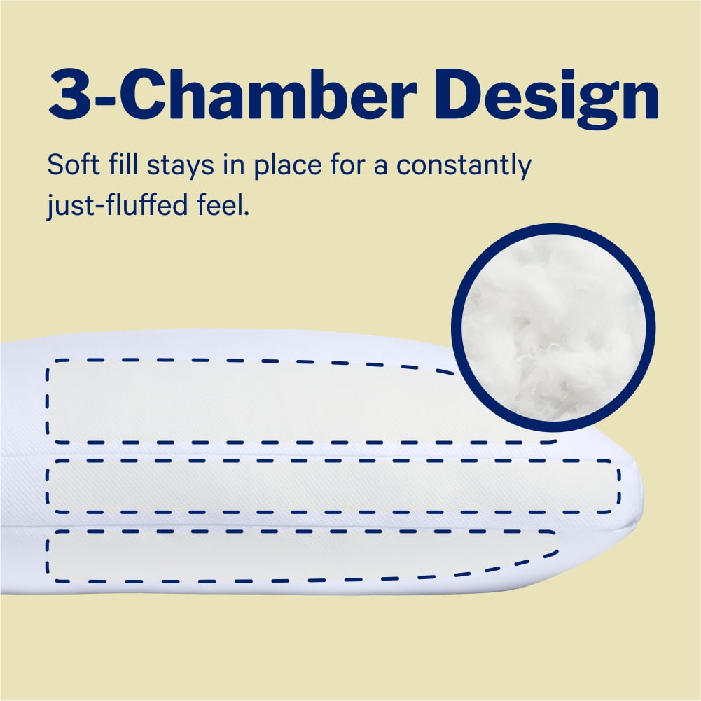 Fluffy Shredded Sleep Essential Cooling Pillow, Standard - Hotel Quality Plush Sleeping Pillows Detail