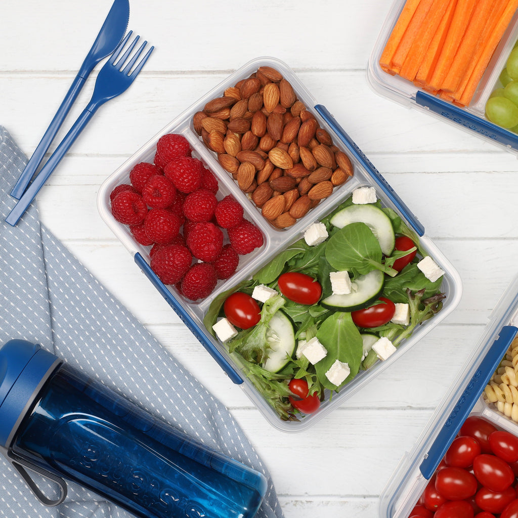 Sweet Treat Shaped To Go 820ml/3.4 Cups Multi Split Food Storage Container - Playful Star & Heart Shaped Geometric NeeDoh Detail