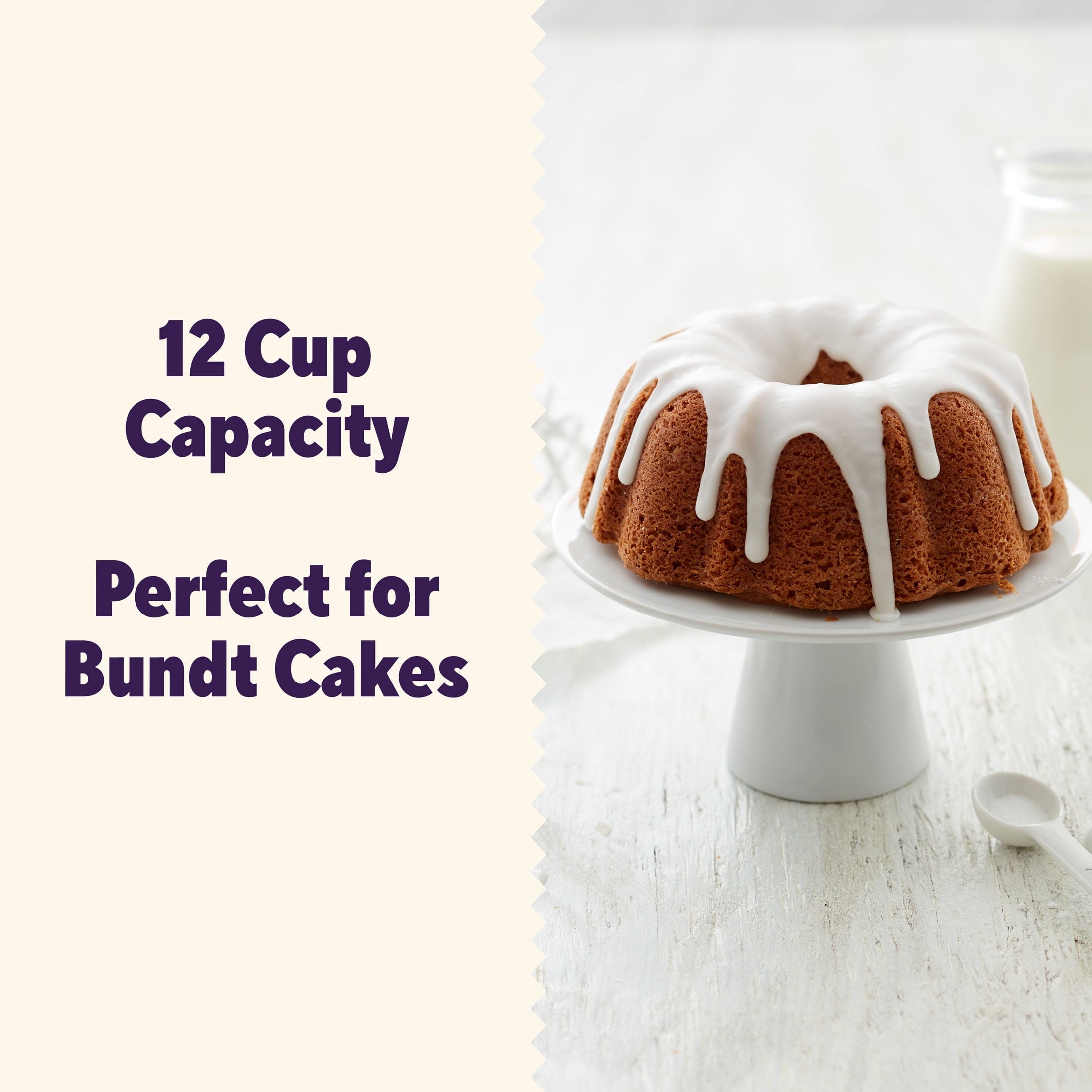 Innovative Everyday Non-Stick Bundt Cake Pan 9.51" Fluted Tube Baking Pan, Packaging May Vary - Multi-Functional Manual Food Chopper & Slicer Detail