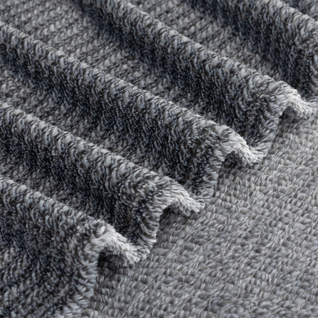 Lightweight Warm Plush Textured Heathered Soft Oversized Throw Blanket, Gray - Lightweight Plush Warm Blanket for All Seasons Detail