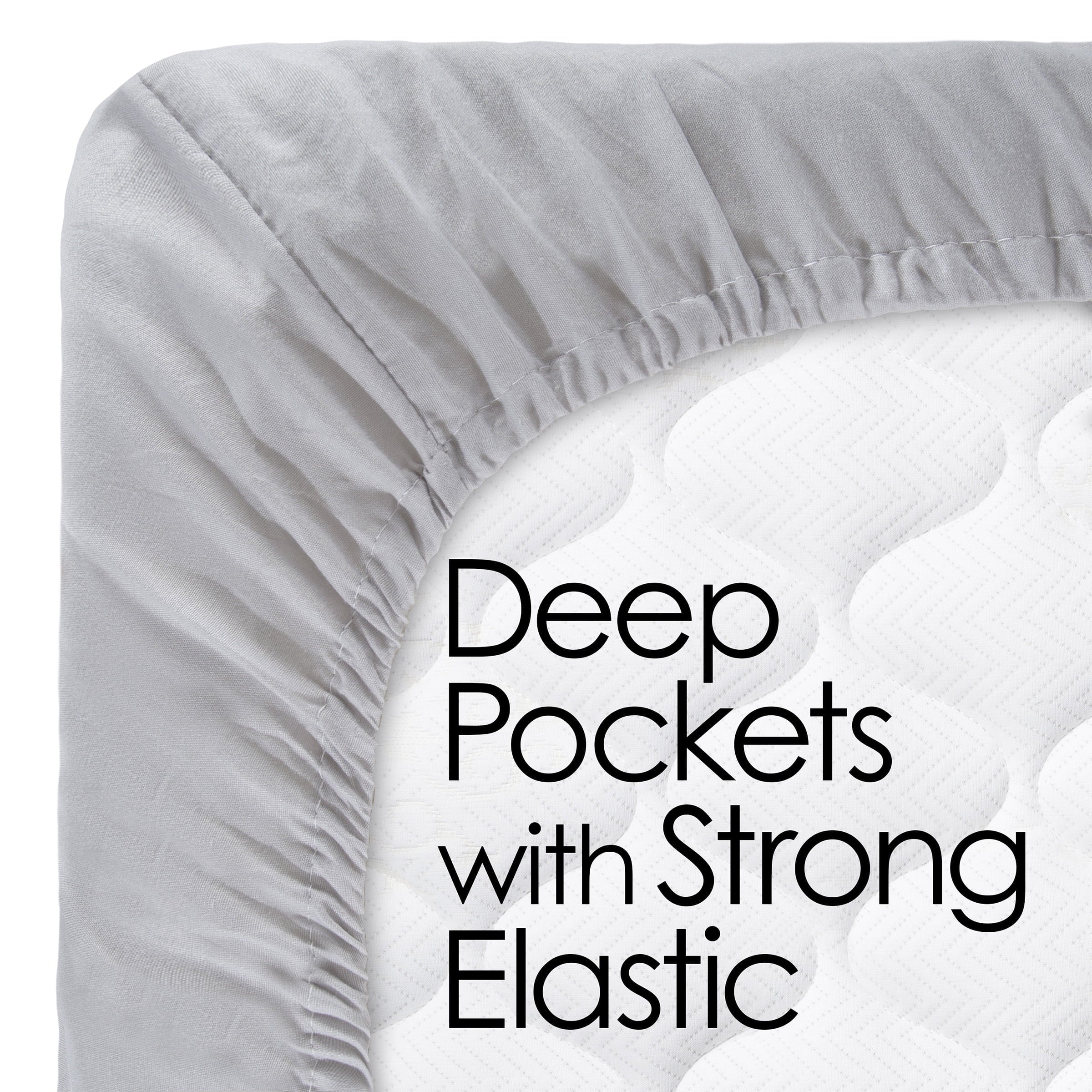 Premium Egyptian Cotton Set- 3 Piece Bed Linens-Fitted & Flat s, Plus A Pillowcase-Wrinkle, Stain & Fade Resistant (Twin, White) - Breathable Egyptian Cotton Flat & Fitted Sheets Detail